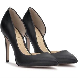 Classic Black Leather Heels